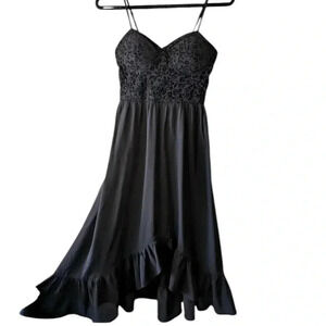 Anthropologie Band of the Free size small black bustier high low dress. VGUC